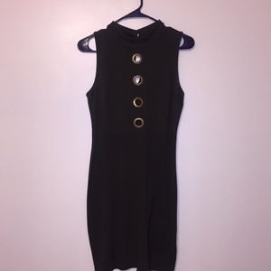 Dark green mini dress